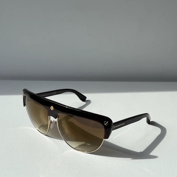 NWT Tom Ford Liane Flat Top Sunglasses in Havana Brown